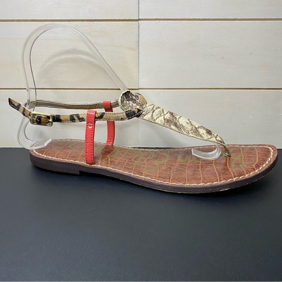 Sam Edelman Shoes - Sam Edelman Gigi Sandals Snakeskin Women's Size 7.5 Shoes M Cheetah Animal Print